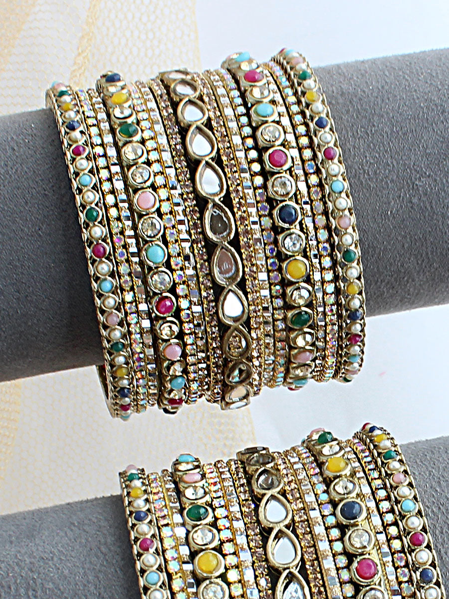 Aashi Bangle Set / Stack-Multicolor