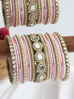 Raghavi Bangle Set / Stack-Pastel Pink