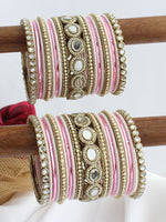 Raghavi Bangle Set / Stack-Pastel Pink