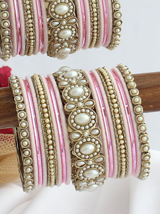 Karizma Bangle Set / Stack-Pastel Pink