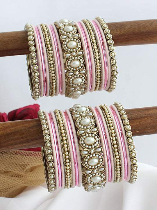 Karizma Bangle Set / Stack-Pastel Pink