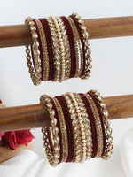 Darshita Bangle Set / Stack-Maroon