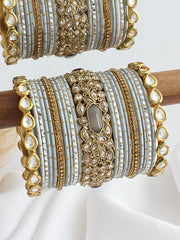 Sharvari Bangle Set / Stack-Grey