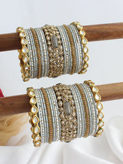 Sharvari Bangle Set / Stack-Grey