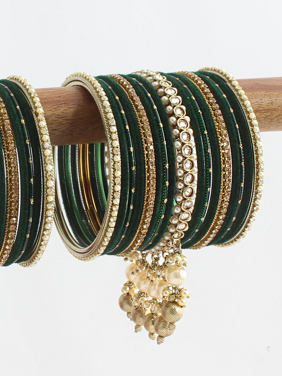 Arusha Bangle Set / Stack -Green