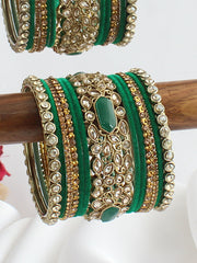 Lakshita Bangle Set / Stack-Green