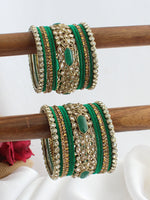 Lakshita Bangle Set / Stack-Green