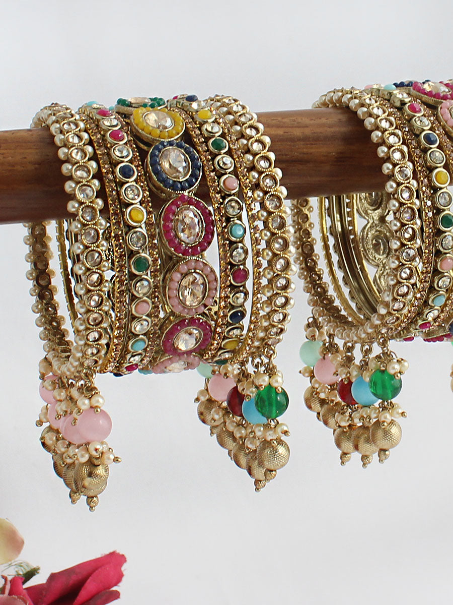Karishma Bangle Set / Stack-Multicolor
