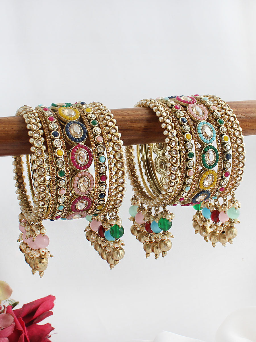 Karishma Bangle Set / Stack-Multicolor