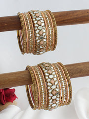 Hansika Bangle Set / Stack-Peach