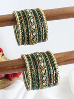 Tejasvini Bangle Set / Stack-Green

