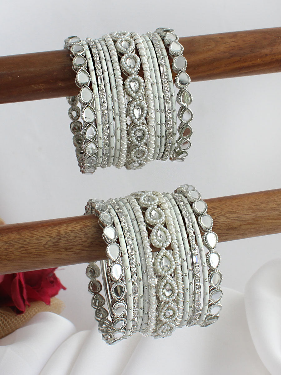 Mellisa Bangle Set / Stack-White
