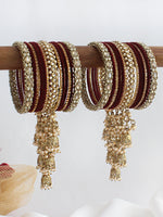Rashna Bangle Set / Stack-Maroon