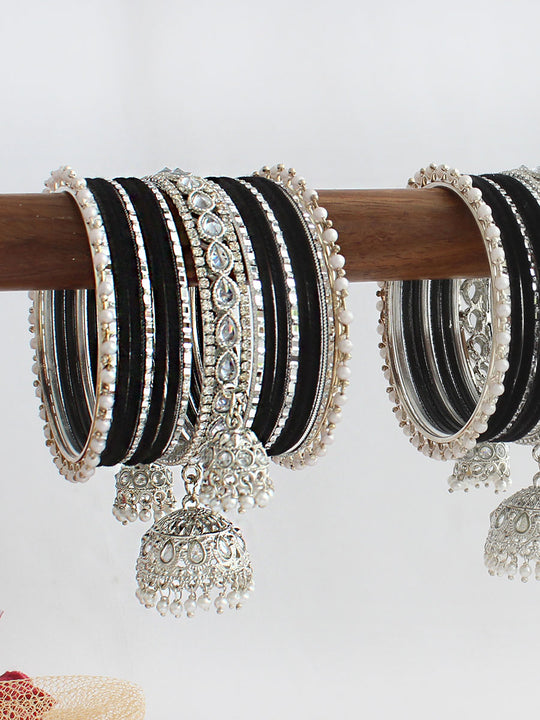 Shanvika Bangle Set / Stack-Black