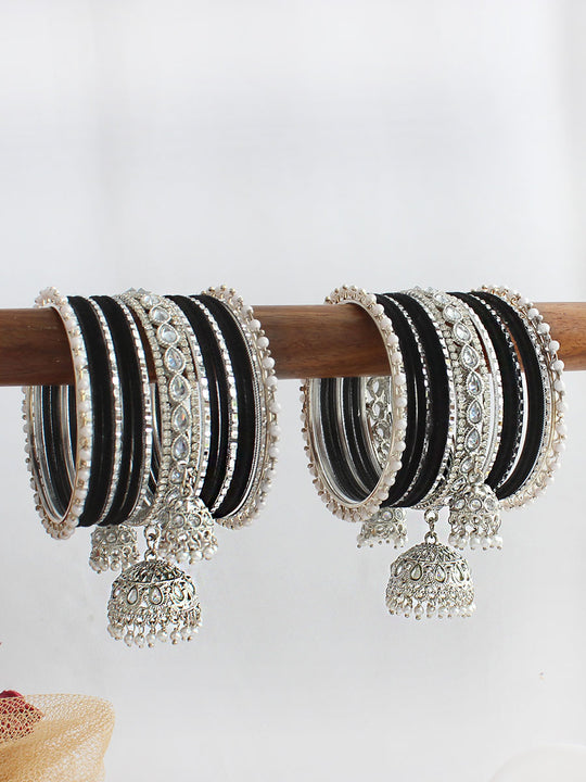 Shanvika Bangle Set / Stack-Black