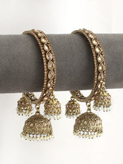 Siyara Jhmki Bangle-Antique Gold Tone