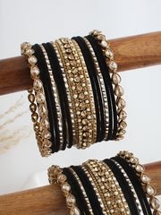 Nidhika Bangle Set / Stack-Black