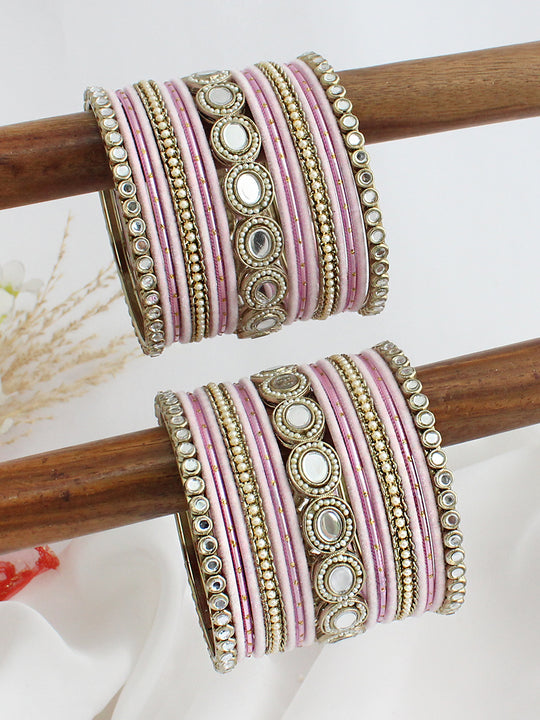 Sritika Bangle Set / Stack-Pastel Pink
