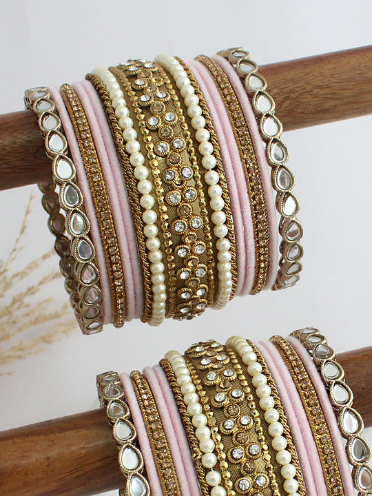 Romisa Bangle Set / Stack-Pastel Pink