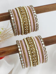 Romisa Bangle Set / Stack-Pastel Pink