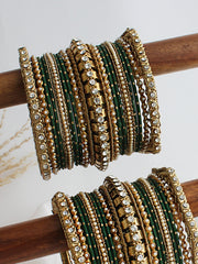 Rohini Bangle Set / Stack-Green