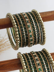 Kartika Bangle Set / Stack-Green