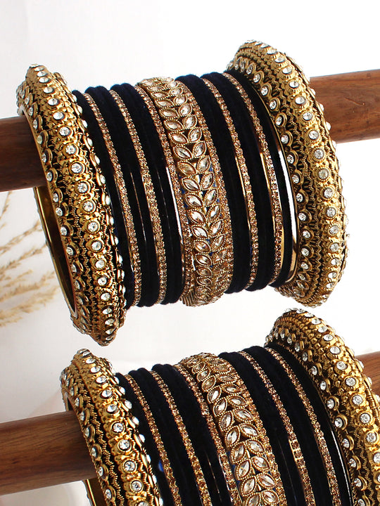 Mishti Bangle Set / Stack-Navy Blue
