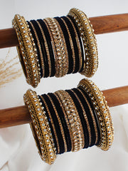 Mishti Bangle Set / Stack-Navy Blue