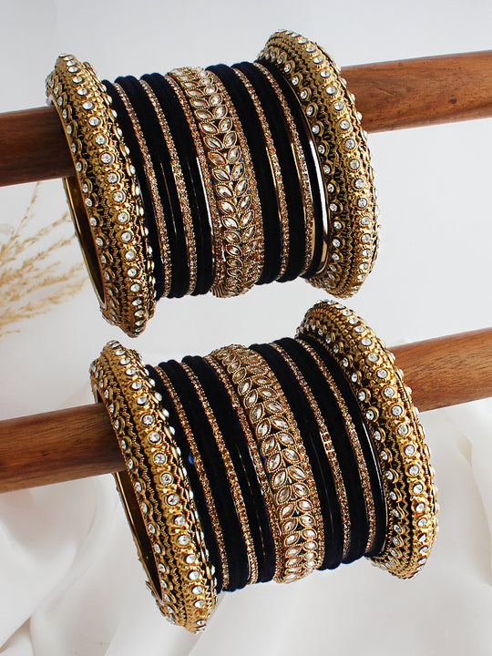 Mishti Bangle Set / Stack-Navy Blue