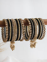 Anisha Bangle Set / Stack-Black