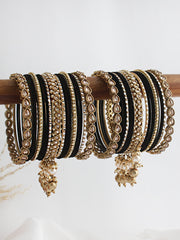 Anisha Bangle Set / Stack-Black