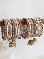 Kiran Bangle Set / Stack-Pastel Pink