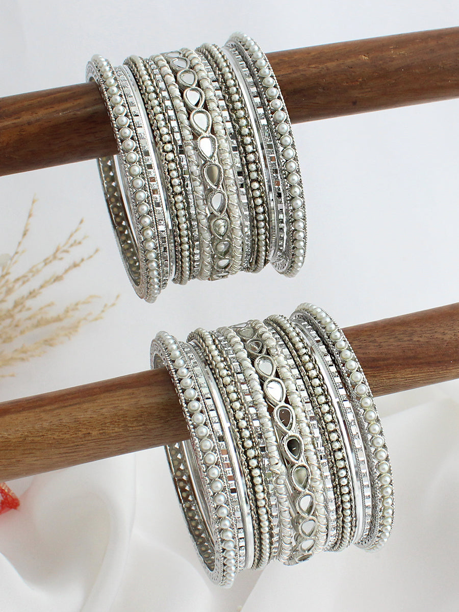 Mishita Bangle Set / Stack-Silver