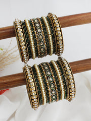 Smriti Bangle Set  / Stac-Green