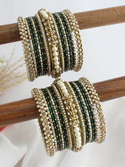 Miraya Bangle Set / Stack-Green