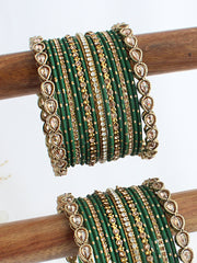 Divisha Bangle Set / Stack-Green