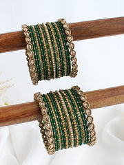 Divisha Bangle Set / Stack-Green