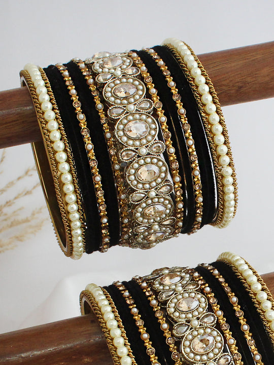 Oshira Bangle Set / Stack-Black