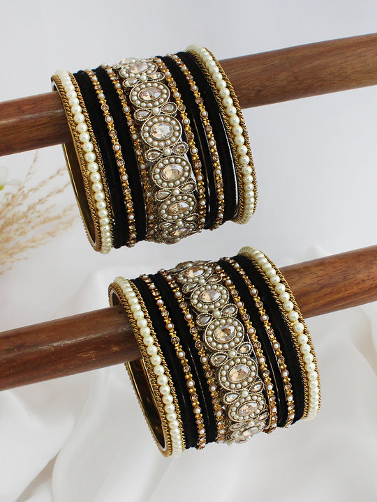 Oshira Bangle Set / Stack-Black
