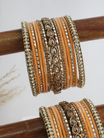 Anhita Bangle Set / Stack-Peach