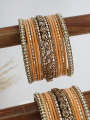 Anhita Bangle Set / Stack-Peach