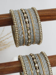Arunima Bangle Set / Stack-Grey