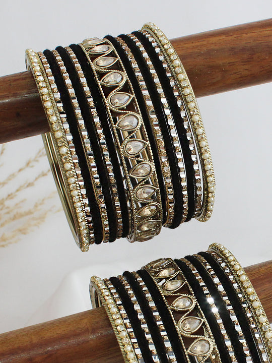 Nikita Bangle Set / Stack-Black