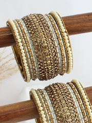 Nirvita Bangle Set / Stack-White