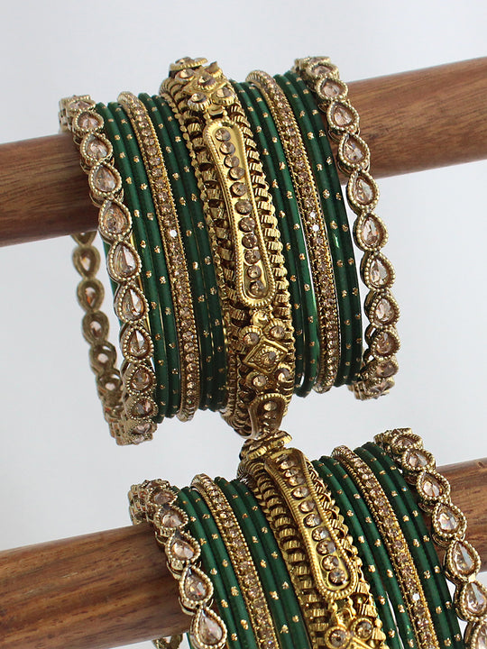 Ridhika Bangle Set / Stack-Green