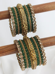 Ridhika Bangle Set / Stack-Green