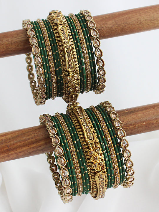 Ridhika Bangle Set / Stack-Green
