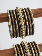 Navdha Bangle Set / Stack-Black
