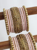 Garvita Bangle Set / Stack-Pastel Pink