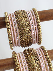 Garvita Bangle Set / Stack-Pastel Pink